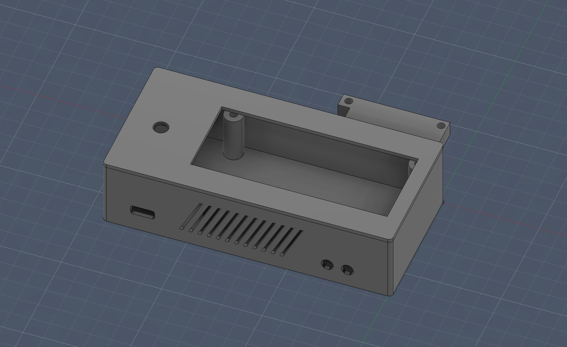 Modelo 3D da case impressa para o controlador