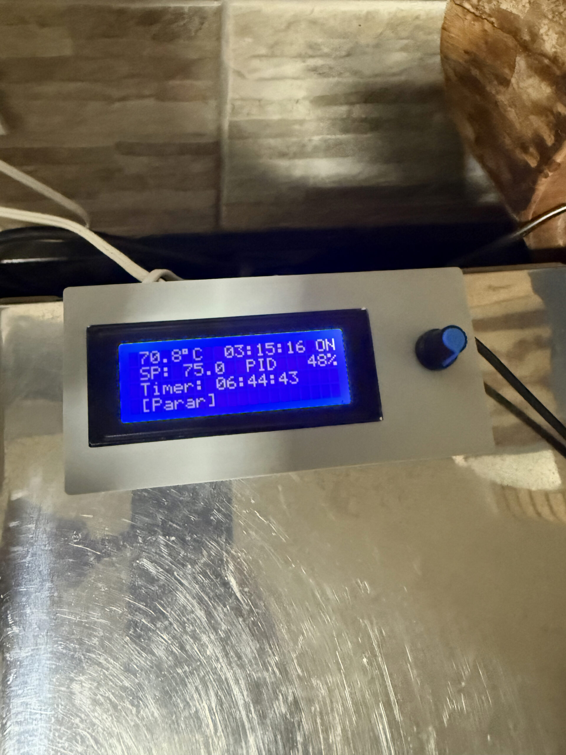 Controlador em operação